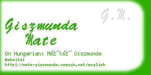 giszmunda mate business card